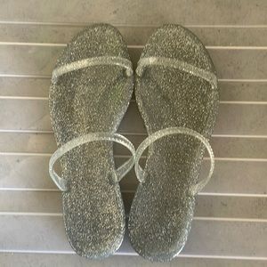 Stuart Weitzman - Sawyer Slide - Silver - Size 7 (fits like an 8)